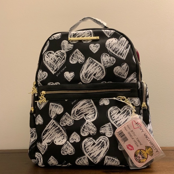 Betsey Johnson Handbags - 🔥Colorful Inside🔥Hearts & Roses Backpack